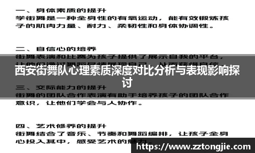 西安街舞队心理素质深度对比分析与表现影响探讨