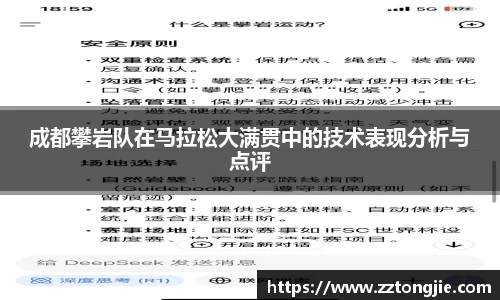 成都攀岩队在马拉松大满贯中的技术表现分析与点评